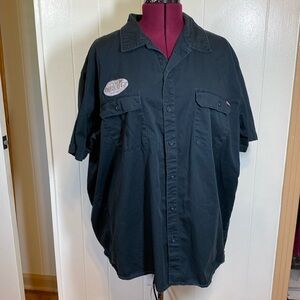Genuine Dickies short sleeve faded black men's garage work shirt 3XL